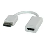 Roline 12.03.3134 Μετατροπέας DisplayPort male σε HDMI female Λευκό 1τμχ