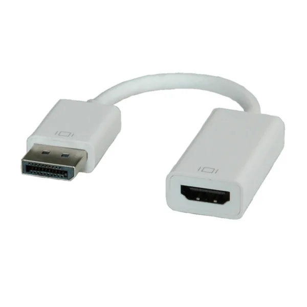 12033134_131.jpg Roline 12.03.3134 Μετατροπέας DisplayPort male σε HDMI female Λευκό 1τμχ - Image 1