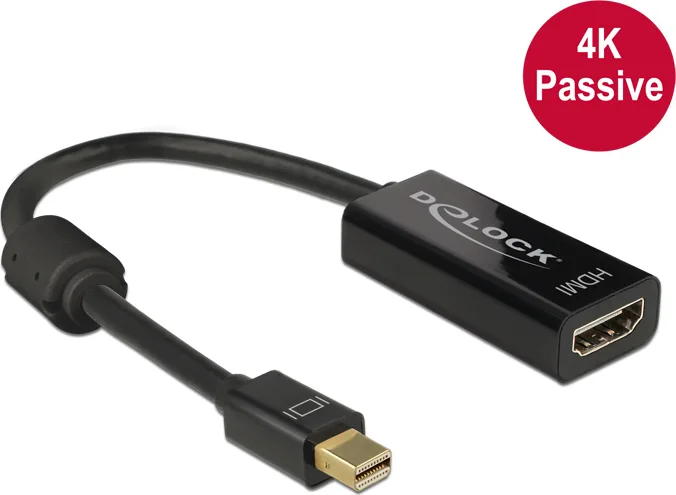 20150309112211_delock_mini_displayport_male_hdmi_female_62613.jpeg DeLock Μετατροπέας mini DisplayPort male σε HDMI female 1τμχ 62613 - Image 1