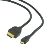 Cablexpert CC-HDMID-10 HDMI 2.0 Premium High Speed 4K 60Hz HDR Cable HDMI male - micro HDMI male 3m Μαύρο CC-HDMID-10