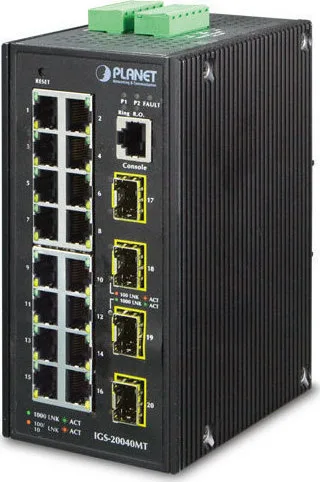 20160229094014_planet_igs_20040mt.jpeg Planet IGS-20040MT v1 Managed L2 Switch με 16 Θύρες Gigabit (1Gbps) Ethernet και 4 SFP Θύρες - Image 1