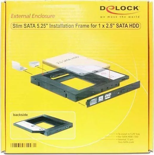 20160629154309_4ccb5637.jpeg DeLock Installation Frame 2.5" 12.5mm 61993 - Image 1