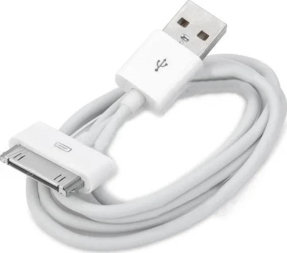 20170214135019_iself_regular_usb_to_30_pin_cable_leyko_1m_usbapple4.jpeg iSelf USB to 30-Pin Cable Λευκό 1m (USBAPPLE4) - Image 1
