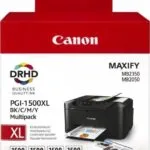 Canon PGI-1500XL Γνήσιο Πακέτο 4 Μελανιών Εκτυπωτή InkJet Κίτρινο / Κυανό / Ματζέντα / Μαύρο (9182B004)