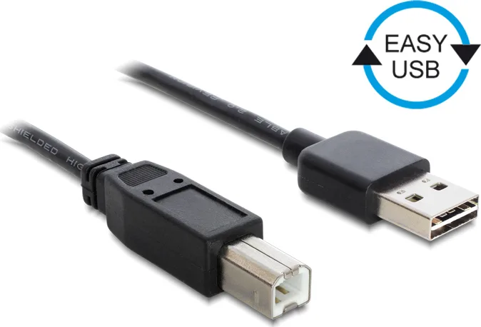 20180727103628_delock_usb_2_0_cable_usb_a_male_usb_b_male_0_5m_83684.jpeg DeLock USB 2.0 Cable USB-A male - USB-B male 0.5m (83684) - Image 1