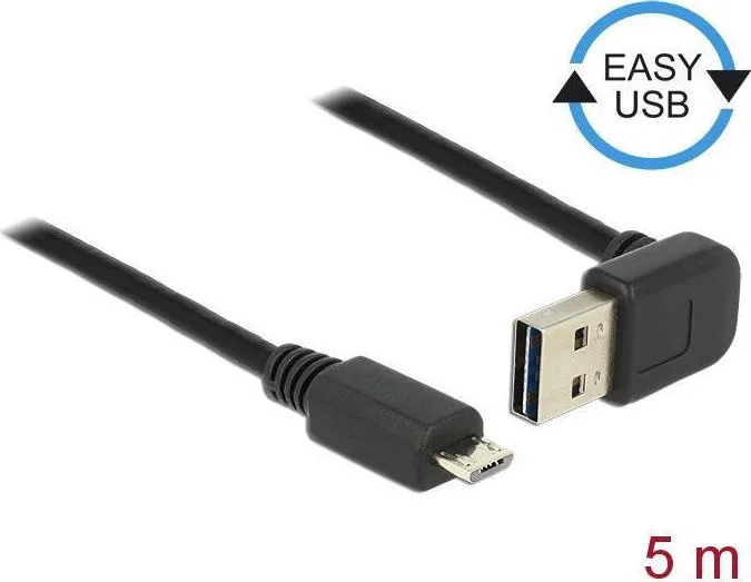 20181003110029_delock_angle_90_regular_usb_2_0_to_micro_usb_cable_mayro_5m_83538.jpeg DeLock Angle (90°) / Regular USB 2.0 to micro USB Cable Μαύρο 5m (83538) 1τμχ - Image 1