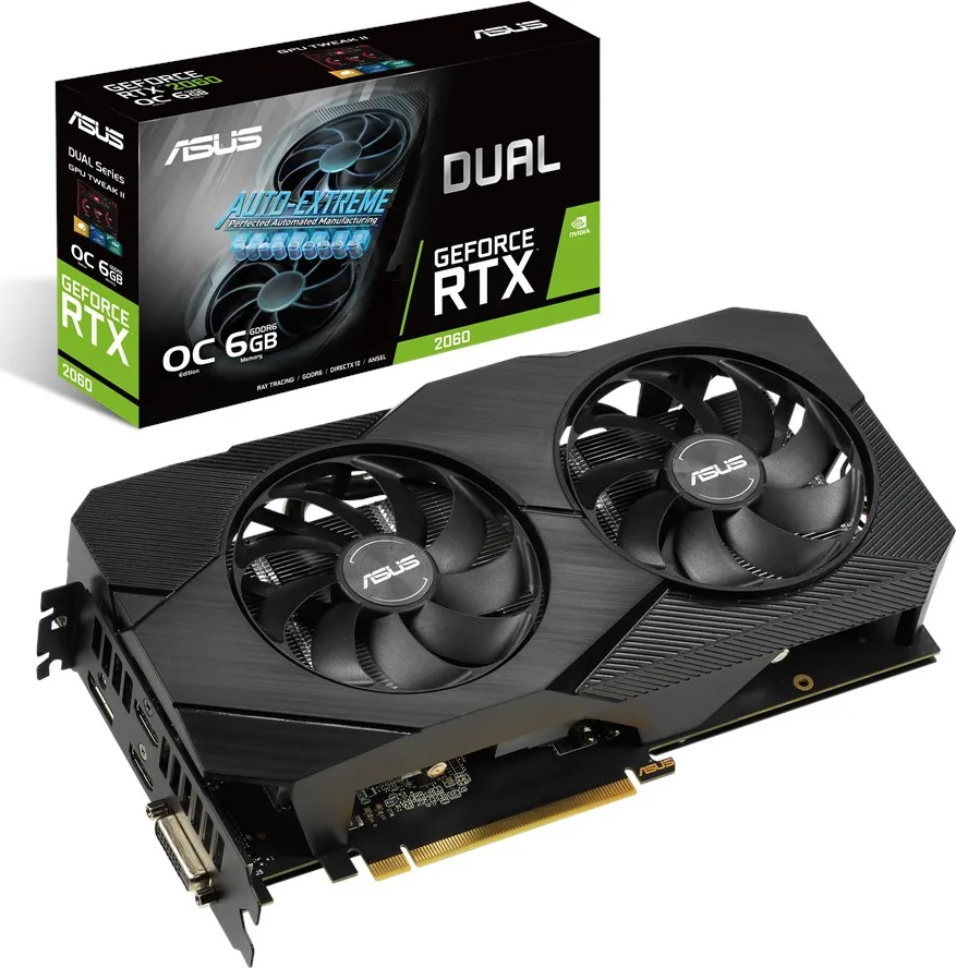 Asus GeForce RTX 2060 6GB GDDR6 Dual Evo OC Κάρτα Γραφικών 90YV0CH2-M0NA00 - Image 1