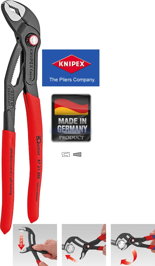 20200218153943_d3d72b5e.jpeg Knipex Cobra QuickSet Γκαζοτανάλια 2" 250mm 87 21 250 - Image 1