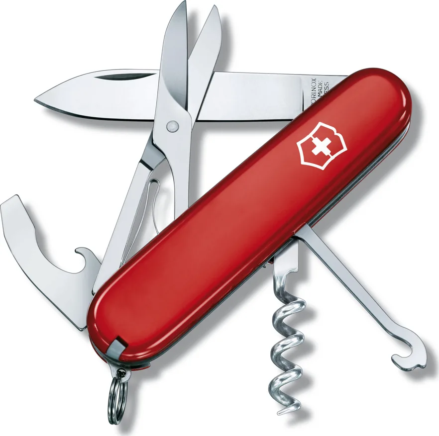 20200225124617_victorinox_compact_1_3405.jpeg Victorinox Compact Ελβετικός Σουγιάς Κόκκινος 1.3405 - Image 1