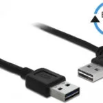 DeLock USB 2.0 Cable USB-A male - USB-A male Μαύρο 0.5m 85176