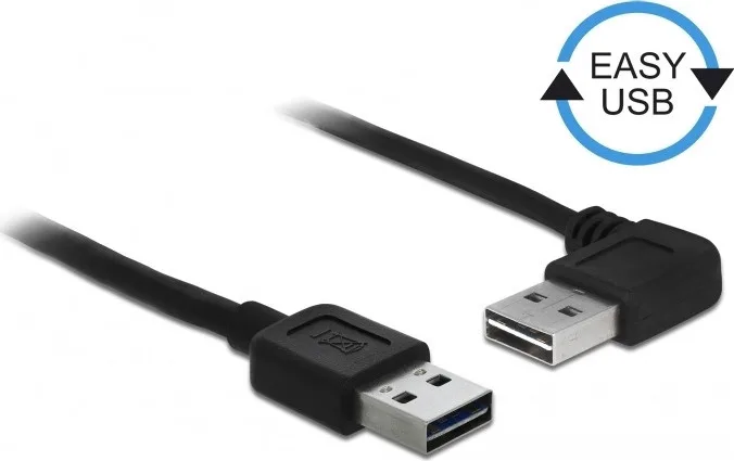 20200313154046_delock_usb_2_0_cable_usb_a_male_usb_a_male_0_5m_85176.jpeg DeLock USB 2.0 Cable USB-A male - USB-A male Μαύρο 0.5m 85176 - Image 1
