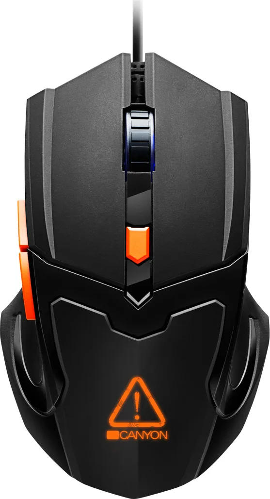 20200611150213_canyon_vigil_black_orange.jpeg Canyon Vigil Gaming Ποντίκι 3200 DPI Μαύρο - Image 1