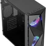 Aerocool Glider Tempered Glass Gaming Midi Tower Κουτί Υπολογιστή με Πλαϊνό Παράθυρο Μαύρο