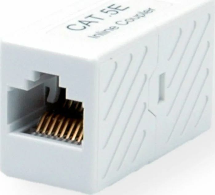 20201015172205_roline_cat_5e_modular_coupler_utp_white.jpeg Roline Cat.5e Modular Coupler, UTP White - Image 1