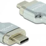 DeLock Μετατροπέας USB-C female σε Thunderbolt 3 male Ασημί 1τμχ 66433