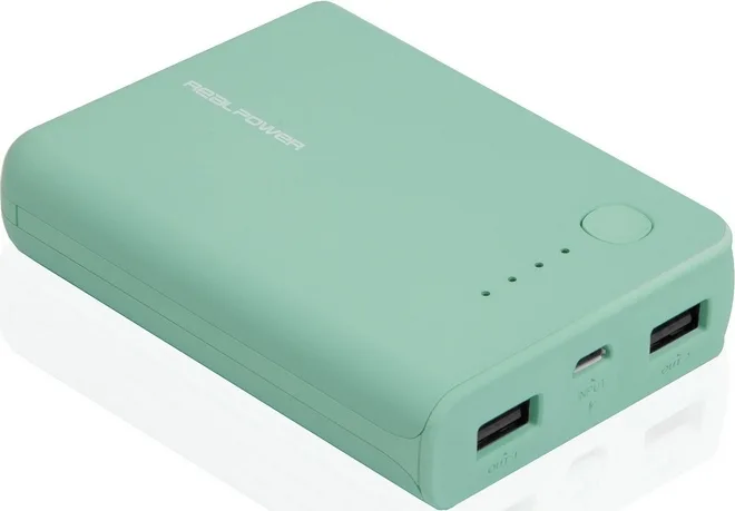 20210301171703_realpower_pb_10k_10000mah_tirkouaz.jpeg RealPower PB-10k Power Bank 10000mAh με 2 Θύρες USB-A Τιρκουάζ - Image 1