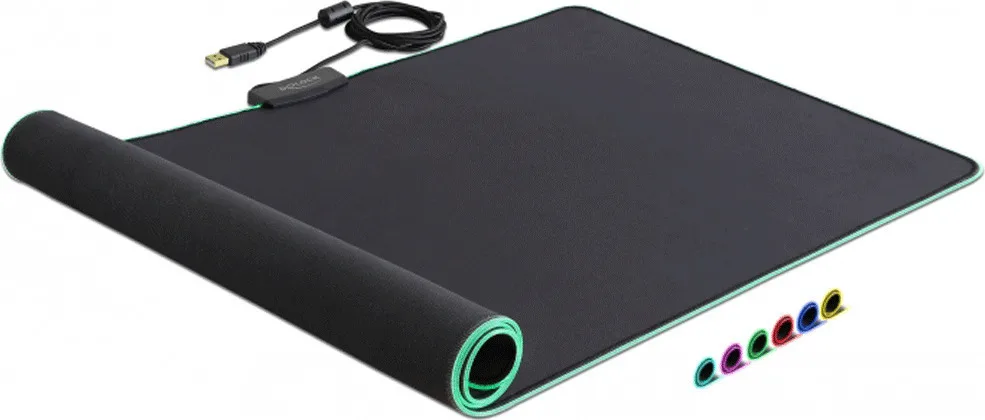 20210310155013_delock_rgb_xlarge_mousepad.jpeg DeLock RGB Gaming Mouse Pad XXL (920mm) με RGB Φωτισμό Μαύρο 12555 - Image 1