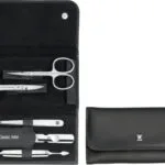 Zwilling J.A. Henckels Push Button Σετ Μανικιούρ/Πεντικιούρ Leather Case, Black, 5 Pcs 97458-004