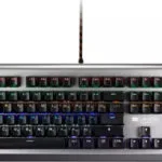 Canyon Interceptor Gaming Μηχανικό Πληκτρολόγιο με Outemu Red διακόπτες και RGB φωτισμό (Αγγλικό US) Ασημί