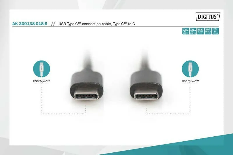 20210802121406_e3b5a6e2.jpeg Digitus USB 3.0 Cable USB-C male - USB-C Μαύρο 1.8m AK-300138-018-S - Image 1