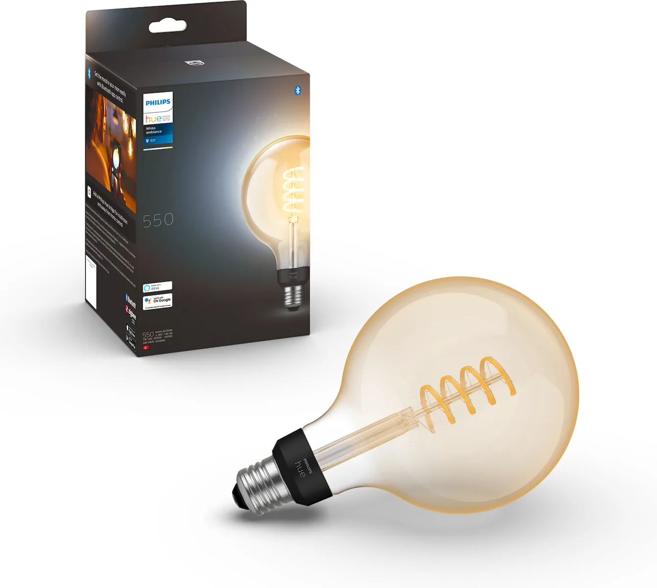 20211108161309_philips_hue_smart_lampa_led_gia_ntoui_e27_kai_schima_g125_rythmizomeno_leyko_550lm_929002478101.jpeg Philips Smart Λάμπα LED 7W για Ντουί E27 και Σχήμα G125 Ρυθμιζόμενο Λευκό 550lm 929002478101 - Image 1
