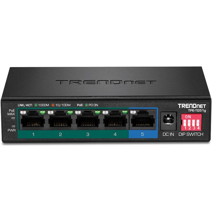 20220407112029_trendnet_tpe_tg51g_v1_0r_unmanaged_l2_poe_switch_me_5_thyres_gigabit_1gbps_ethernet.jpeg Trendnet TPE-TG51G v1.0R Unmanaged L2 PoE+ Switch με 5 Θύρες Gigabit (1Gbps) Ethernet - Image 1