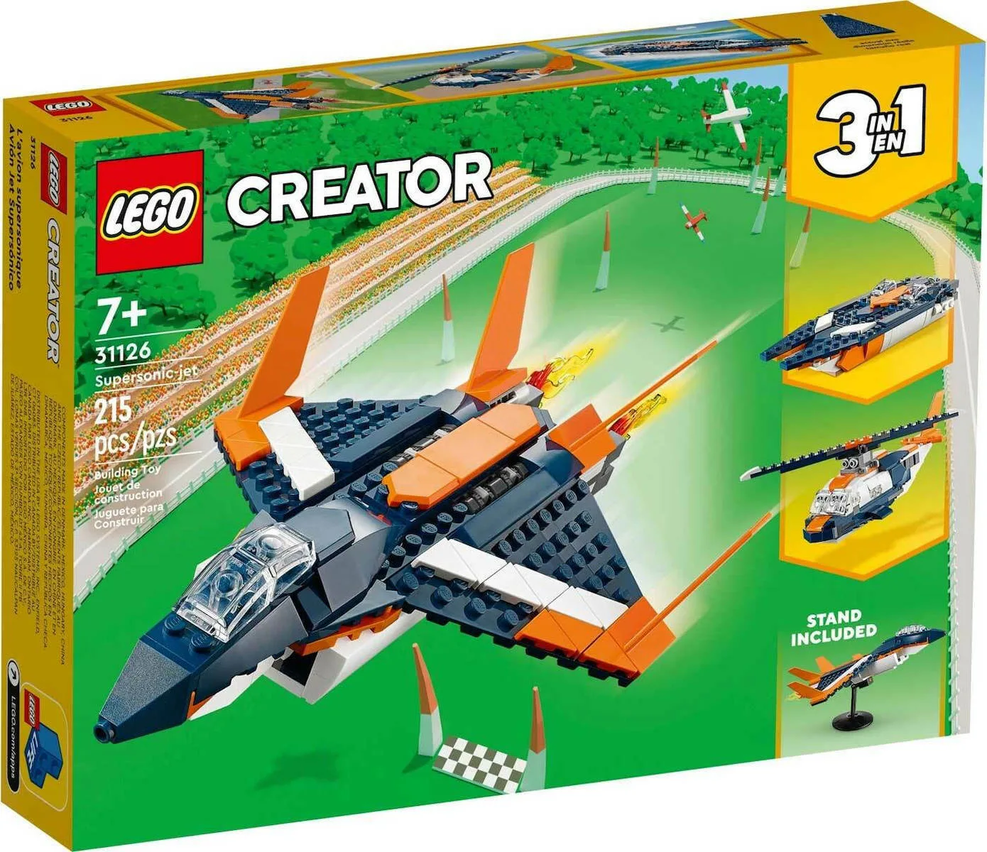 20220408142053_lego_creator_3_in_1_supersonic_jet_gia_7_eton_31126.jpeg LEGO Creator Supersonic Jet για 7+ Ετών 31126 - Image 1