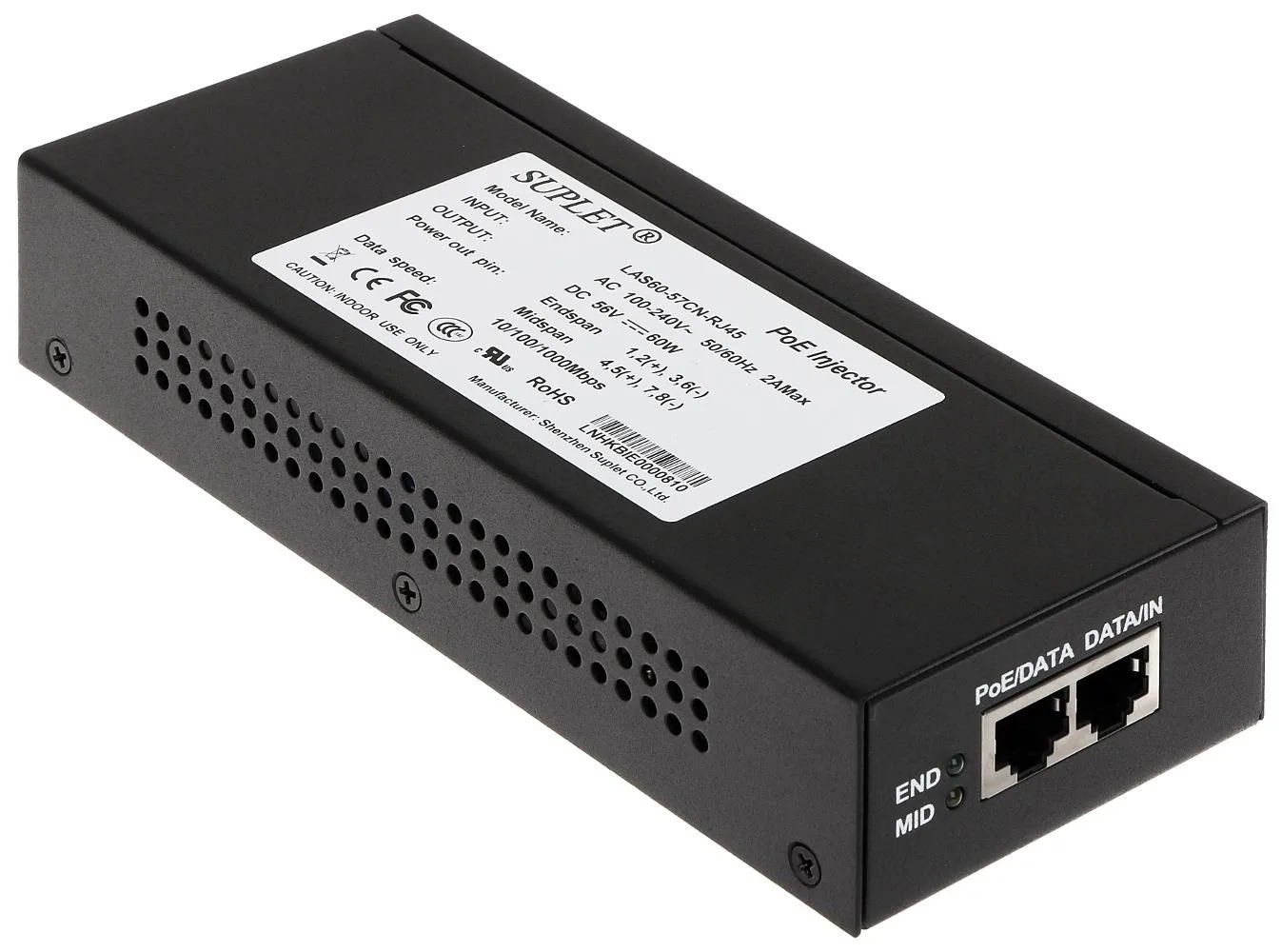 20220526120643_hikvision_las60_57cn_rj45_poe_injector.jpeg Hikvision LAS60-57CN-RJ45 PoE Injector - Image 1