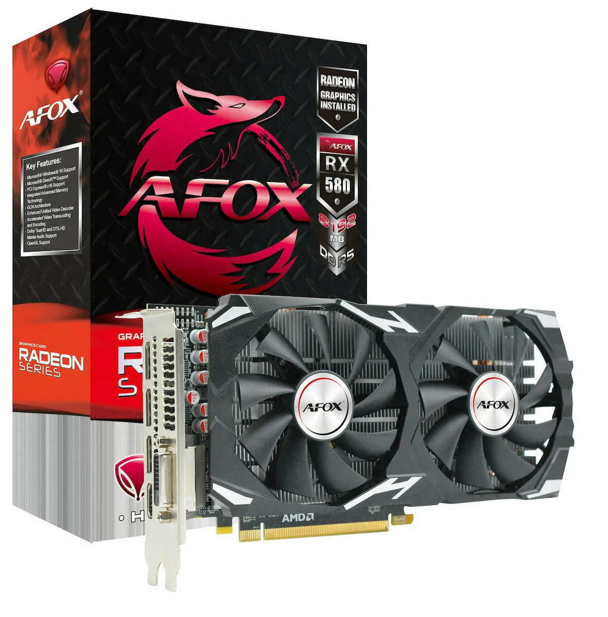 Afox Radeon RX 580 8GB GDDR5 Mining Edition Crypto Only Κάρτα Γραφικών AFRX580-8192D5H3-V2 - Image 1