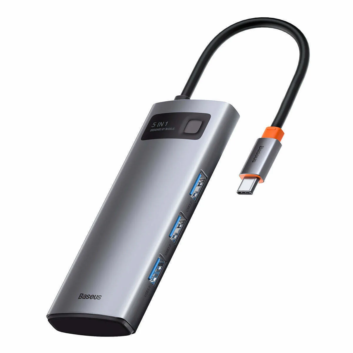 20220818100839_baseus_metal_gleam_usb_c_docking_station_me_hdmi_4k_pd_asimi_wkwg020013.jpeg Baseus Metal Gleam USB-C Docking Station με HDMI 4K PD Ασημί WKWG020013 - Image 1