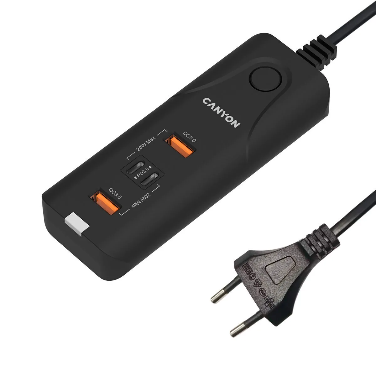 20230725170622_canyon_vasi_fortisis_me_2_thyres_usb_a_kai_2_thyres_usb_c_20w_power_delivery_quick_charge_3_0_se_mayro_chroma_h_10.jpeg Canyon Βάση Φόρτισης με 2 Θύρες USB-A και 2 Θύρες USB-C 20W Power Delivery / Quick Charge 3.0 σε Μαύρο χρώμα (H-10) - Image 1