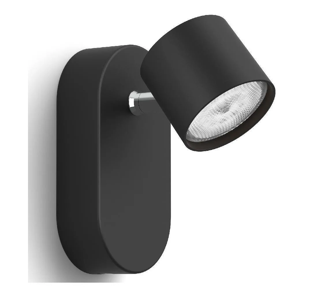 20231026145605_philips_mono_led_spot_se_mayro_chroma.jpeg Philips Μονό LED Σποτ σε Μαύρο Χρώμα - Image 1