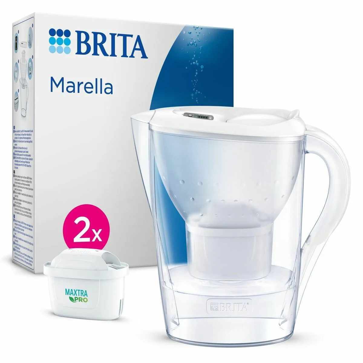 20231208122358_brita_kanata_servirismatos_plastiki_me_filtro.jpeg Brita Marella Κανάτα Σερβιρίσματος Πλαστική White με Φίλτρο 2400ml - Image 1