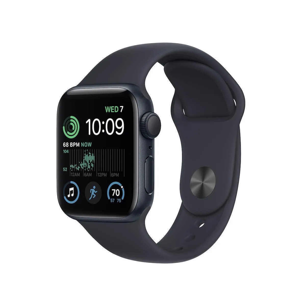 Apple Watch SE 2023 Aluminium 40mm Αδιάβροχο με Παλμογράφο (Midnight με Midnight Sport Band - M/L) - Image 1