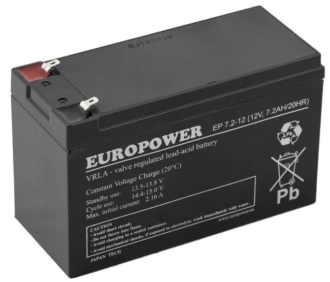 20240321122633_mpataria_ups_me_choritikotita_7_2ah_kai_tasi_12v_1tmch.jpeg Europower Μπαταρία UPS με Χωρητικότητα 7.2Ah και Τάση 12V 1τμχ - Image 1