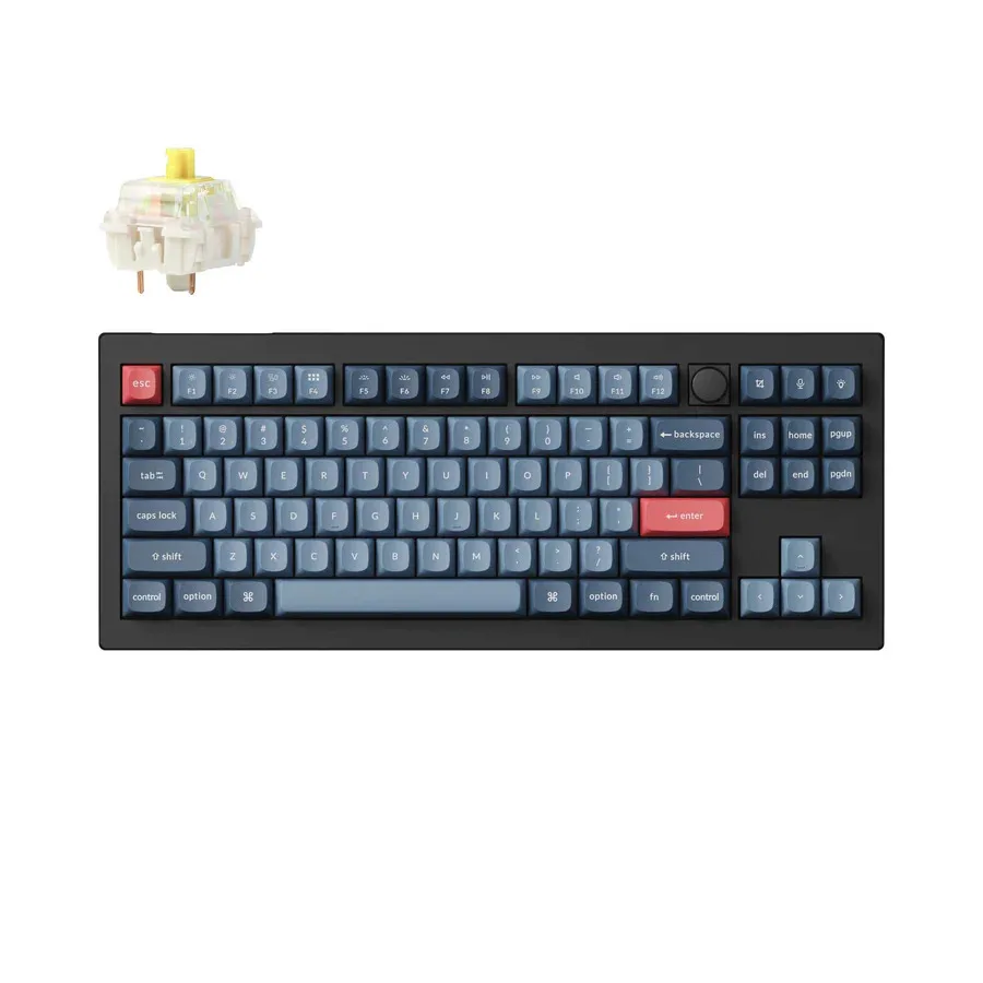 Keychron V3 Max QMK V3M-D4 Gaming Μηχανικό Πληκτρολόγιο Tenkeyless με Gateron Jupiter Banana διακόπτες και RGB φωτισμό (Αγγλικό US) - Image 1