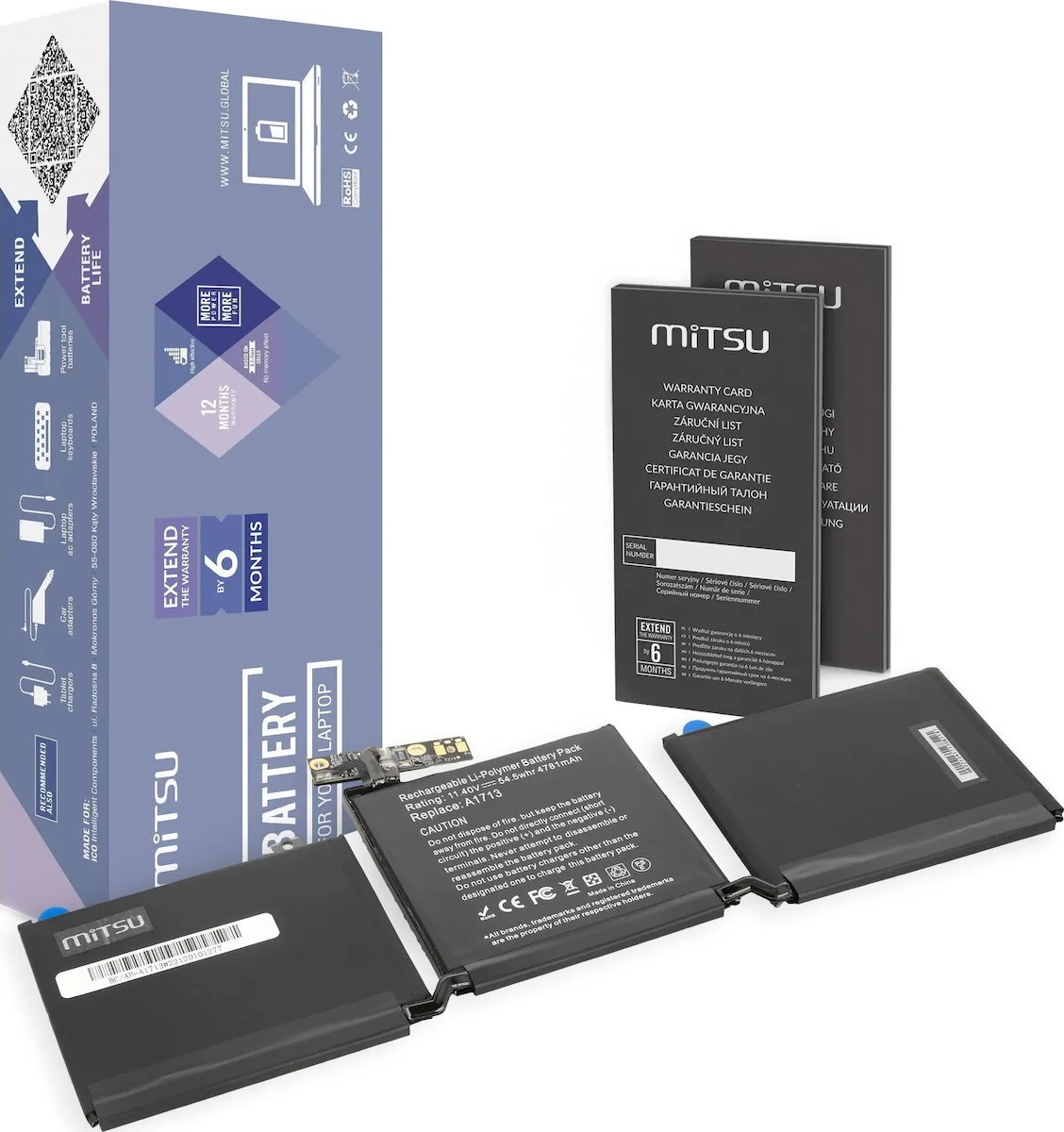 20240425104043_mitsu_symvati_mpataria_gia_apple_macbook_pro_a1708_a1713_me_4781mah_bc_ap_a1713.jpeg Mitsu Συμβατή Μπαταρία για Apple MacBook Pro A1708, A1713 με 4781mAh (BC/AP-A1713) - Image 1