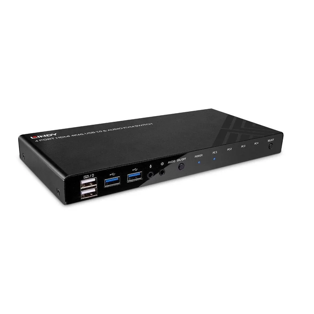 20240705145130_kvm_switch_lindy_hdmi_4k60_usb3_0_audio_4port.jpeg Lindy 39313 KVM & Data Switch με HDMI / Audio - Image 1