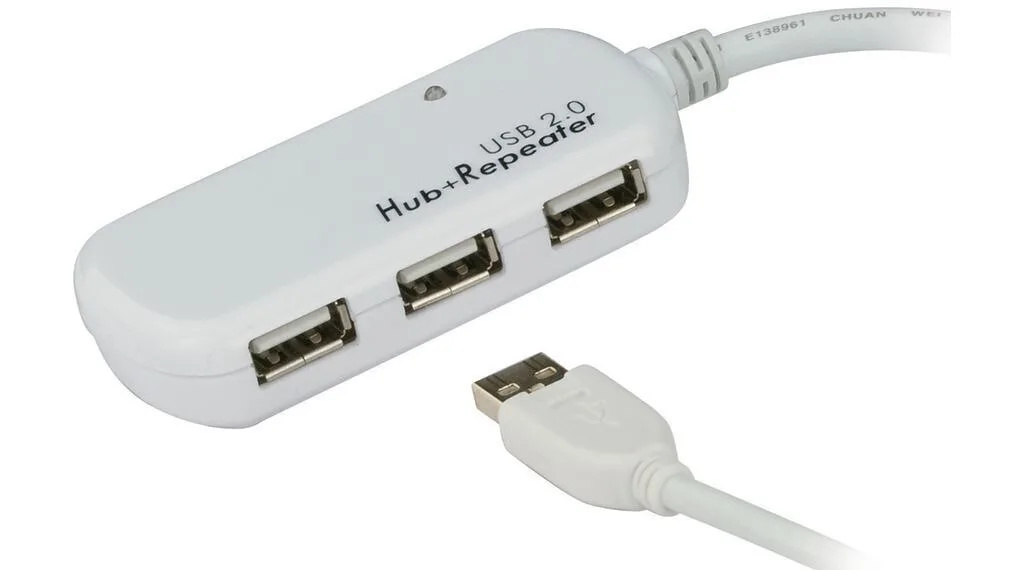 20240809135218_aten_ue2120h.jpeg Aten UE2120H Hub 4 Θυρών USB 2.0 με σύνδεση USB-A Λευκό UE2120H - Image 1