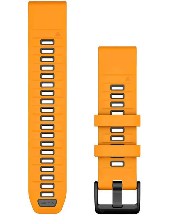 20240828115614_garmin_quickfit_22_spark_orange_graphite_silicone_band.jpeg Garmin Quickfit 22 Spark Orange Graphite Silicone Band - Image 1
