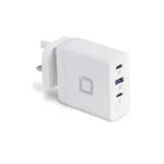 Dicota Φορτιστής Χωρίς Καλώδιο GaN με Θύρα USB-A και 2 Θύρες USB-C 100W Power Delivery / Quick Charge 4+ Λευκός (D31983)