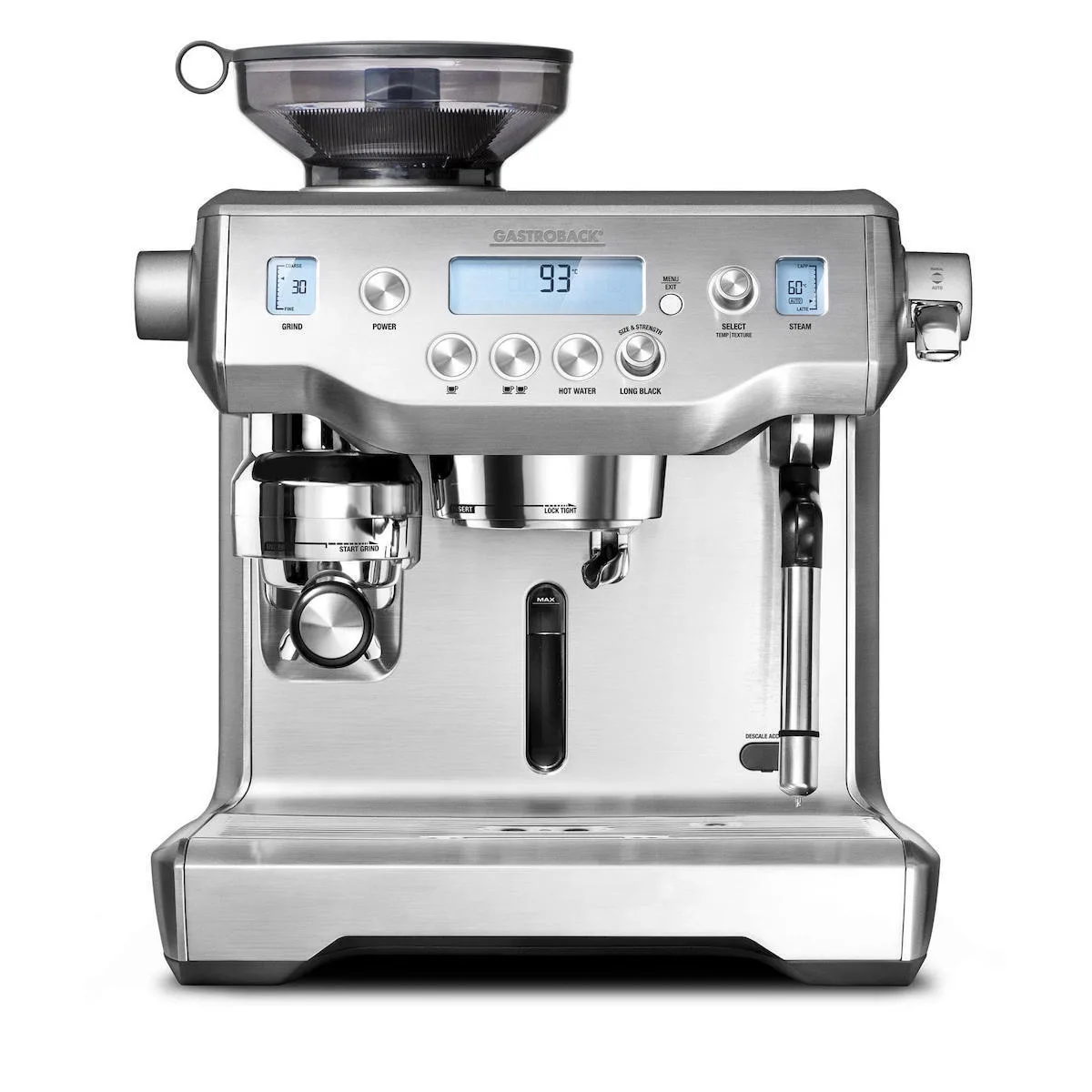 20240910152029_gastroback_1197459_aytomati_michani_espresso_1500w_piesis_15bar_gia_cappuccino_me_mylo_alesis_asimi.jpeg Gastroback Αυτόματη Μηχανή Espresso 1500W Πίεσης 15bar για Cappuccino με Μύλο Άλεσης Ασημί - Image 1