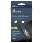 MediaRange USB 3.2 Cable USB-C male - USB-C 100W Μαύρο 3m MRCS218