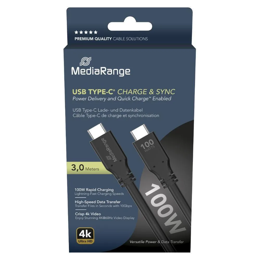 20240925140914_mediarange_usb_3_2_cable_usb_c_male_usb_c_100w_3m_mrcs218.jpeg MediaRange USB 3.2 Cable USB-C male - USB-C 100W Μαύρο 3m MRCS218 - Image 1