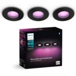 Philips-σετ 3x Led Rgbw Dimmable Φωτιστικό Μπάνιου Hue Xamento 1xgu10/4 2w Ip44