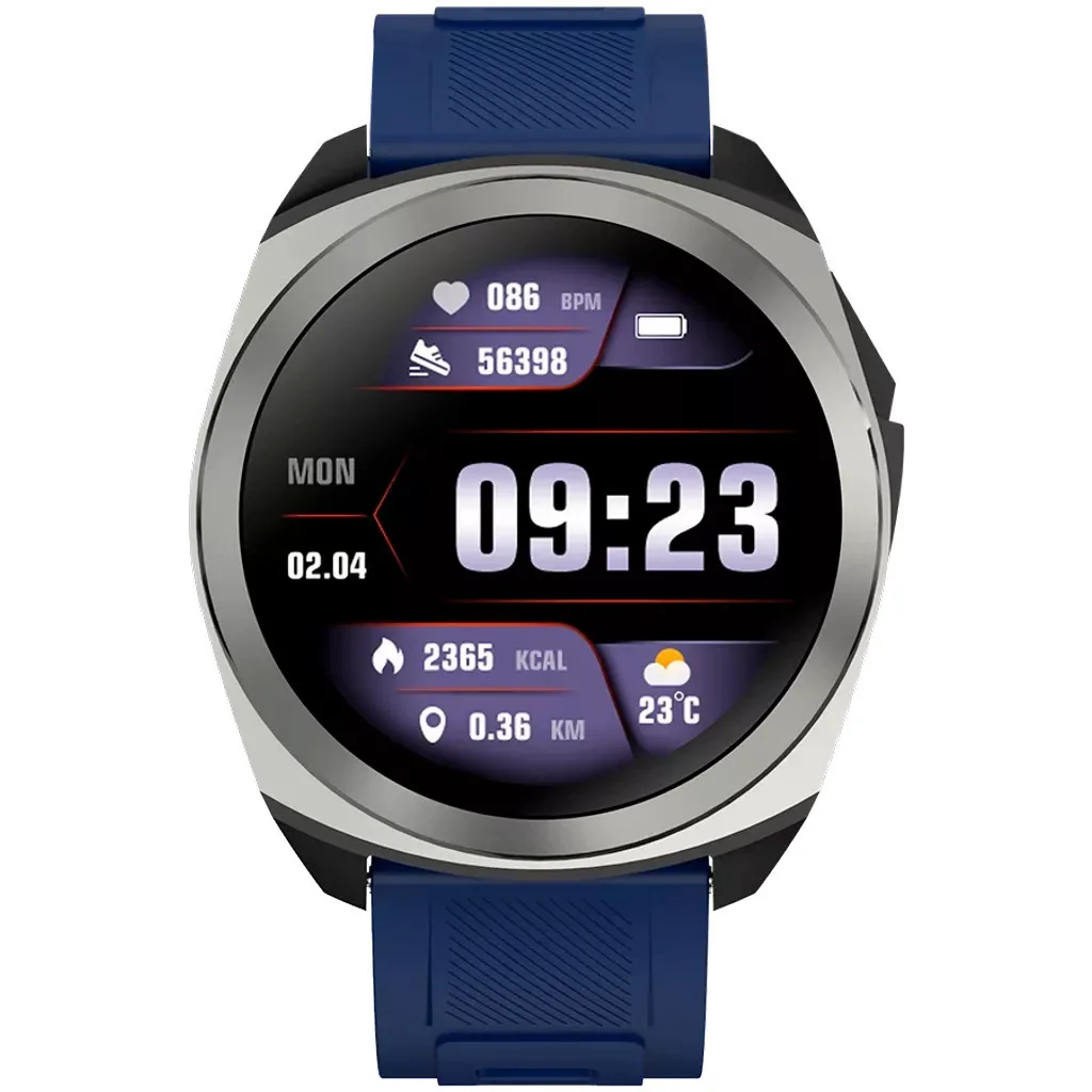 20240927164400_canyon_maverick_adiavrocho_smartwatch_me_palmografo_silver_blue.jpeg Canyon Maverick Αδιάβροχο Smartwatch με Παλμογράφο (Silver Blue) - Image 1