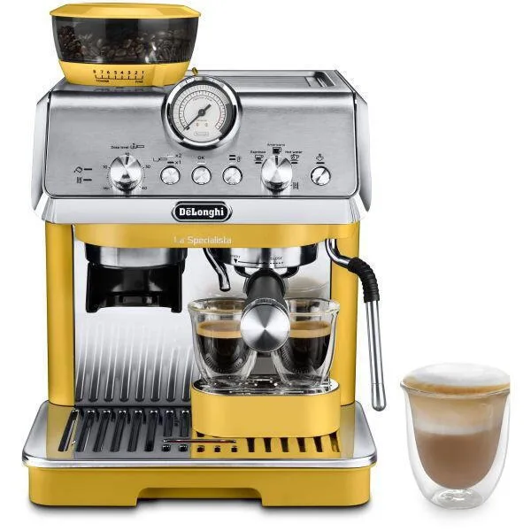 De'Longhi La Specialista Arte Αυτόματη Μηχανή Espresso 1400W Πίεσης 15bar με Μύλο Άλεσης Κίτρινη - Image 1