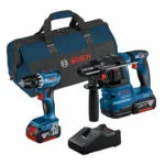 Bosch GSR Σετ Δραπανοκατσάβιδο & Σκαπτικό Brushless 18V με 2 Μπαταρίες 4Ah και Θήκη