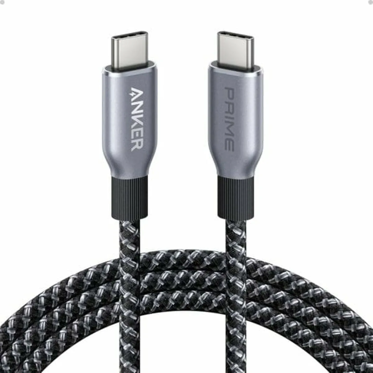 20241203135027_anker_braided_usb_2_0_cable_usb_c_male_usb_c_gri_1m.jpeg Anker Braided USB 2.0 Cable USB-C male - USB-C 240W PD Γκρι 1m - Image 1