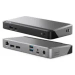 Alogic Universal Dual 4K Dockin USB-C Docking Station με DisplayPort 4K PD Ethernet και σύνδεση 2 Οθονών Γκρι